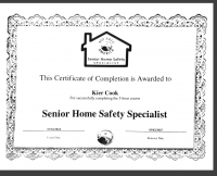 Senior Home Safety Cert.